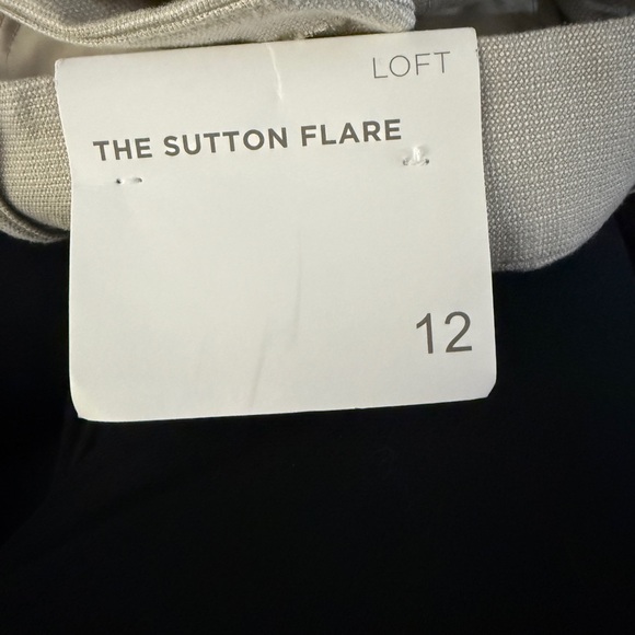 LOFT Cream High-Rise Wide-Leg Pants - Picture 5 of 8